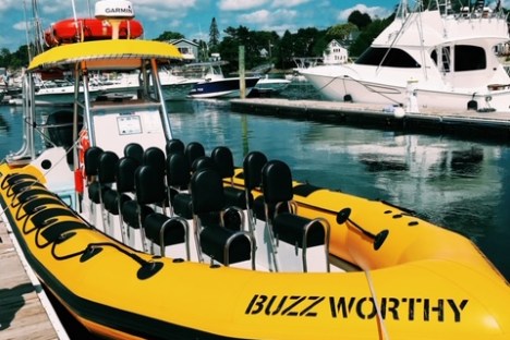 New England EcoAdventures docked in Kennebunkport, Maine.