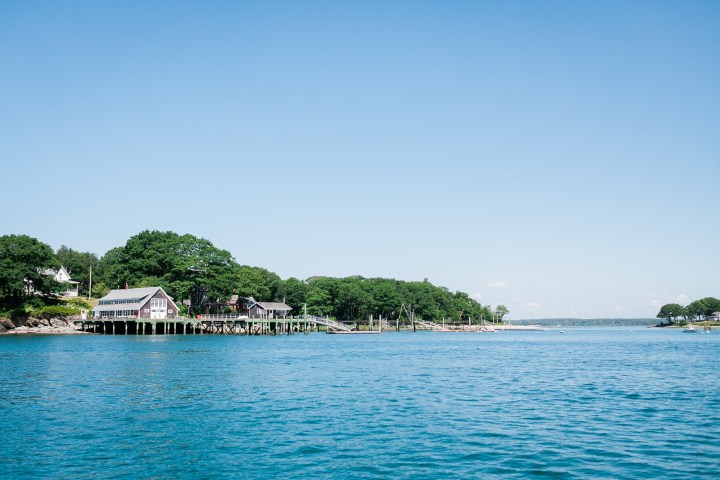 a small boat in a large body of water
